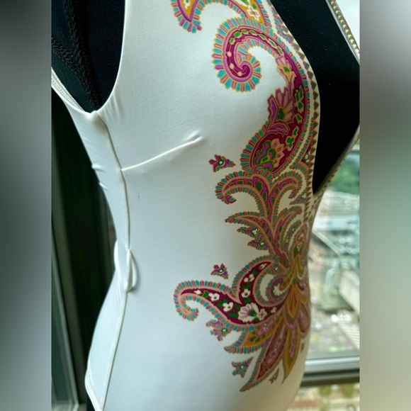 🆕 ZIMMERMANN 🧿 NWOT Teddy Paisley Plunge Bathing Suit, Sz 0 - MISSING BELT - Picture 6 of 16